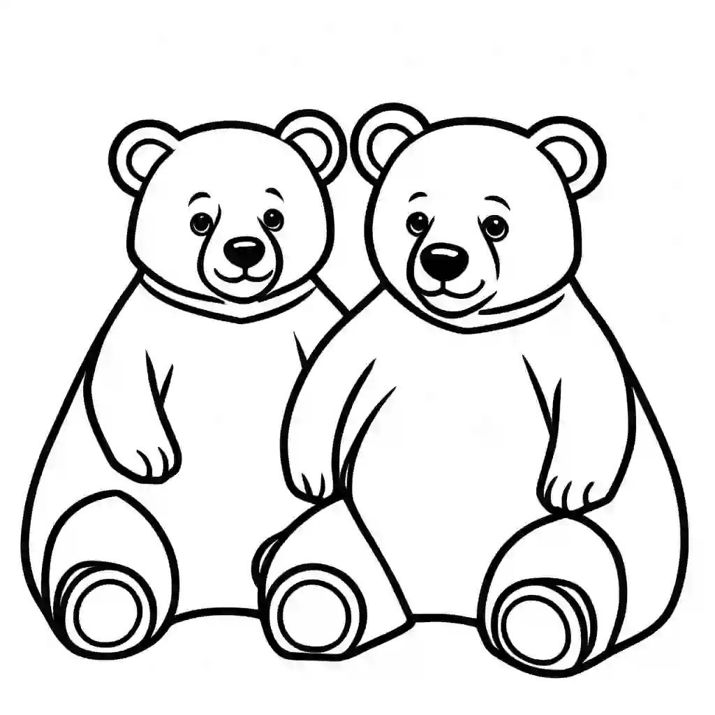 Bears coloring pages